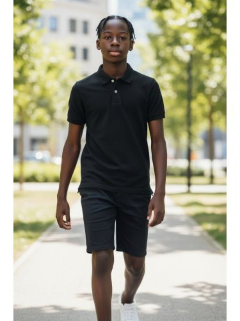 THE CHILDREN’S PLACE Black Short Sleeved Polo Top Boys XL Size 14